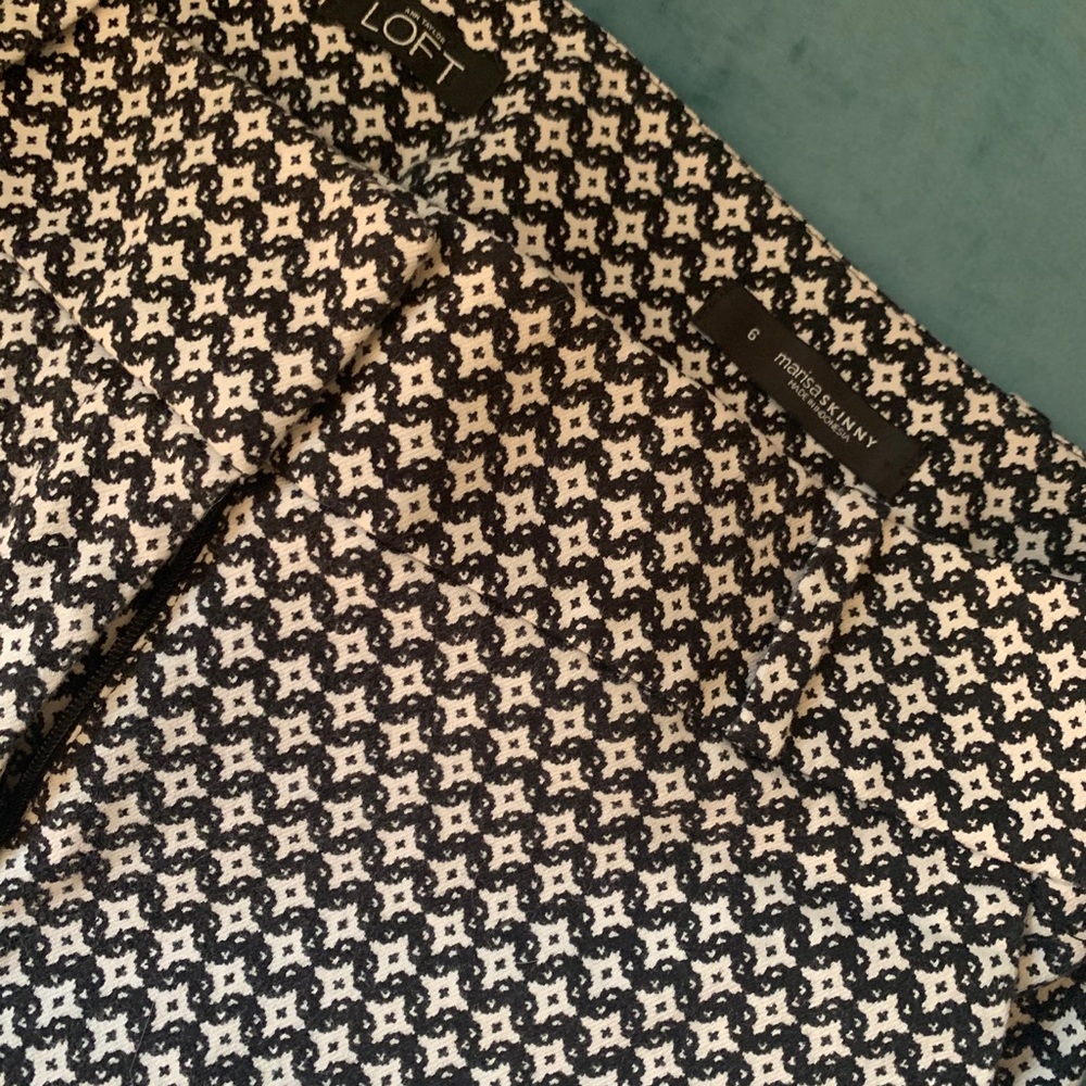 LOFT Marisa Skinny Printed Dress Pants